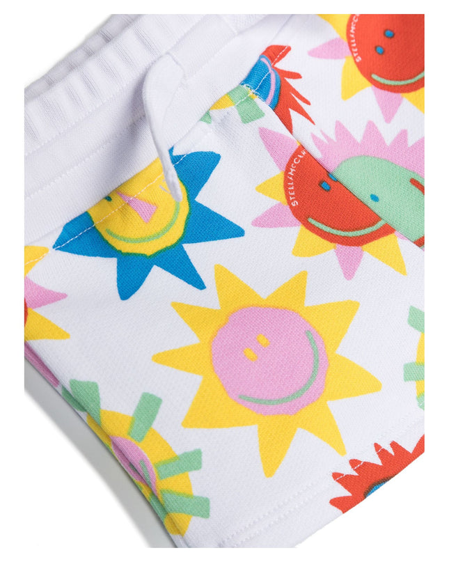 stella-White Graphic Sun Shorts-tu6069-z1813-100mc