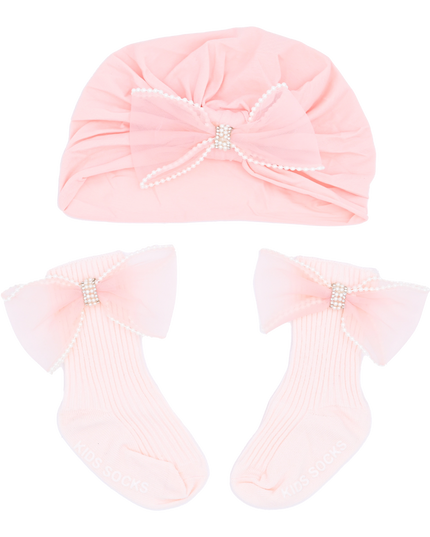 Pink Bow Pearl Lined Gift Set