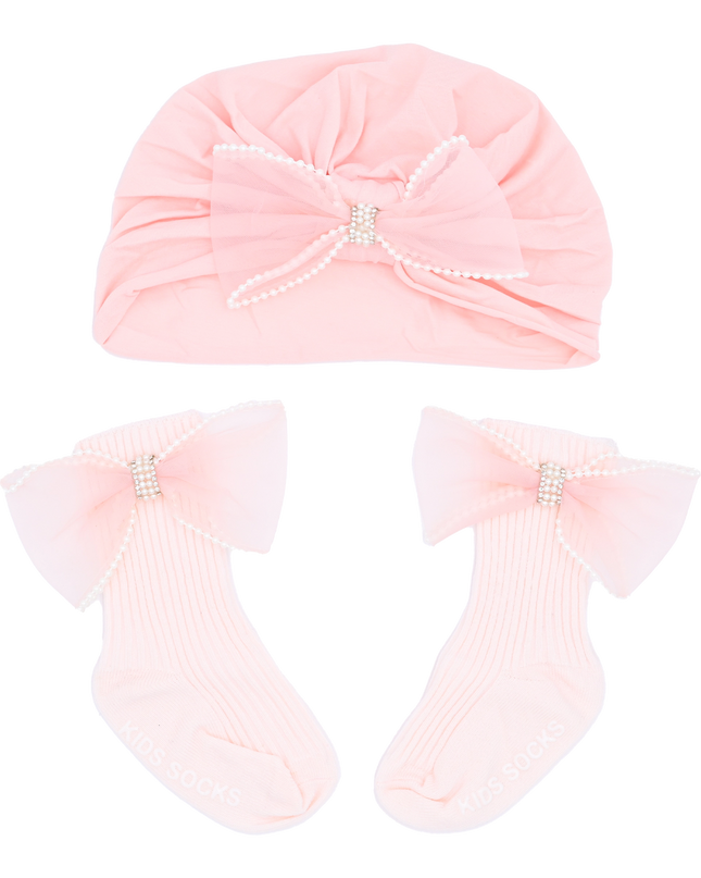 Pink Bow Pearl Lined Gift Set