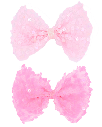 Sequin Bow Hairclip Set