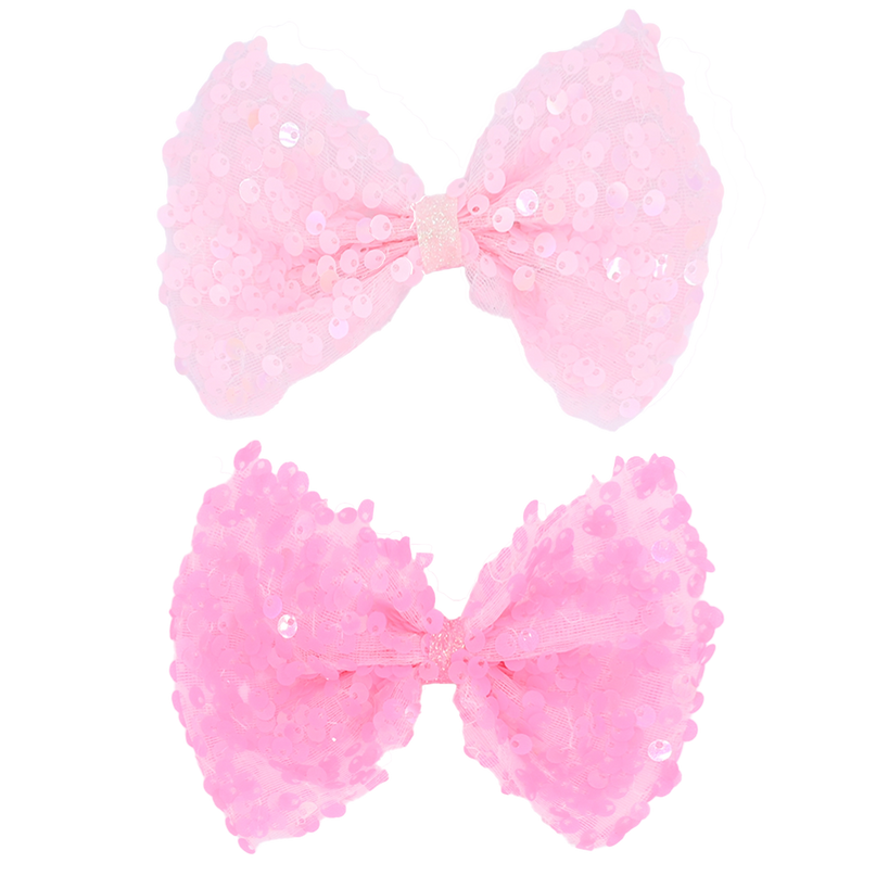 Sequin Bow Hairclip Set
