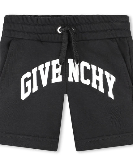 givenchy-h30212-09b-bb-Black Logo Shorts
