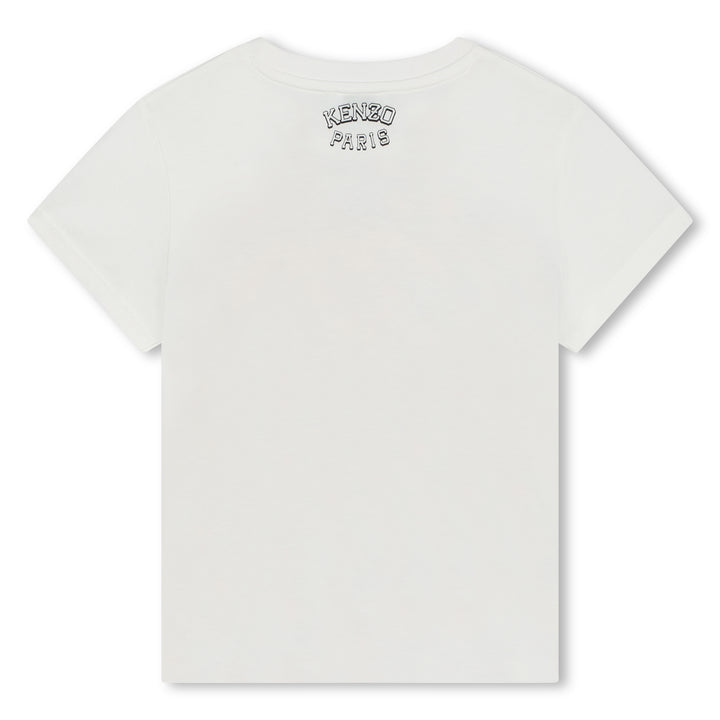 kenzo-k60264-12p-kg-White Logo T-Shirt