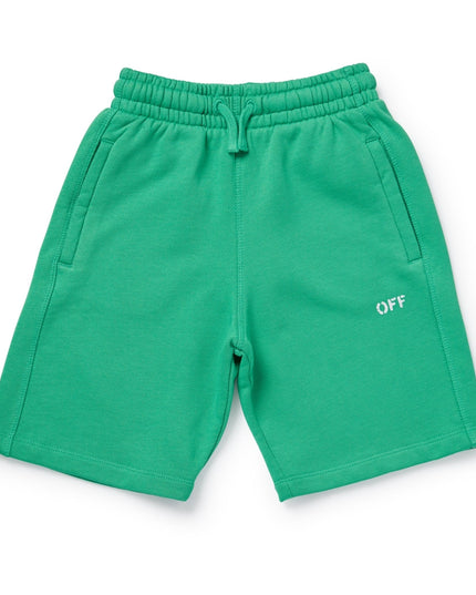 off-white-obci001s24fle0025501-Green Logo Shorts