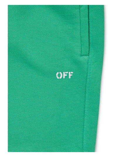off-white-obci001s24fle0025501-Green Logo Shorts