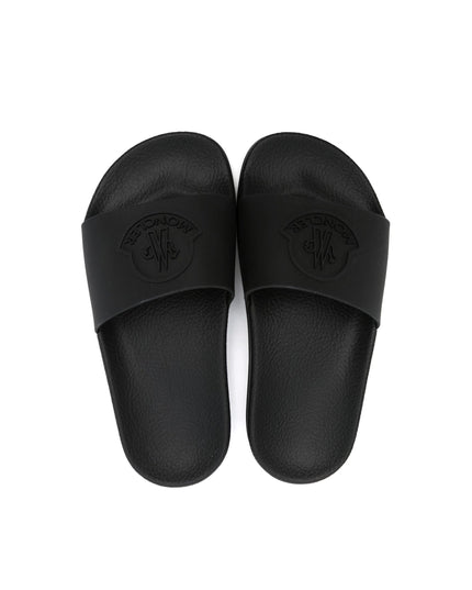 moncler-j1-954-4c000-10-m4225-999-Basile Black Logo Slides