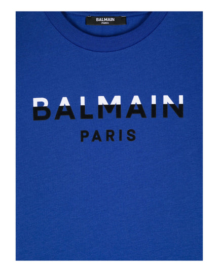 Balmain-Logo T-Shirt-BV8Q01-Z1751-616-Blue
