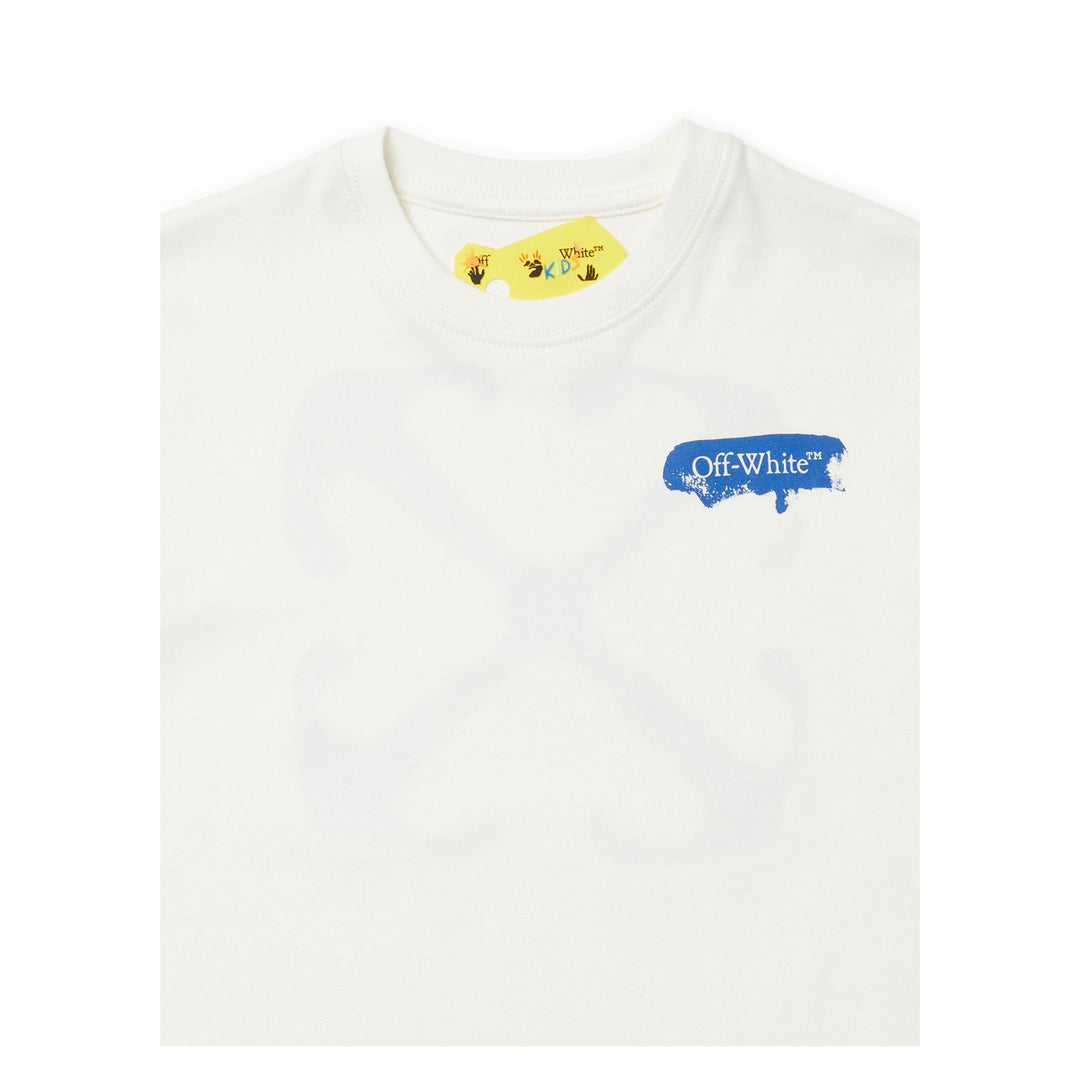 OFF-WHITE-OBAA002S24JER0060145-PAINT GRAPHIC TEE S/S WHITE BLUE