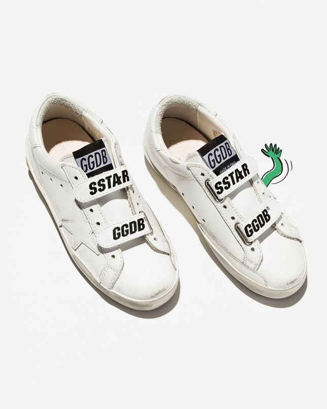 golden-goose-gyf00111-f000419-10100-White Old School Young Sneakers