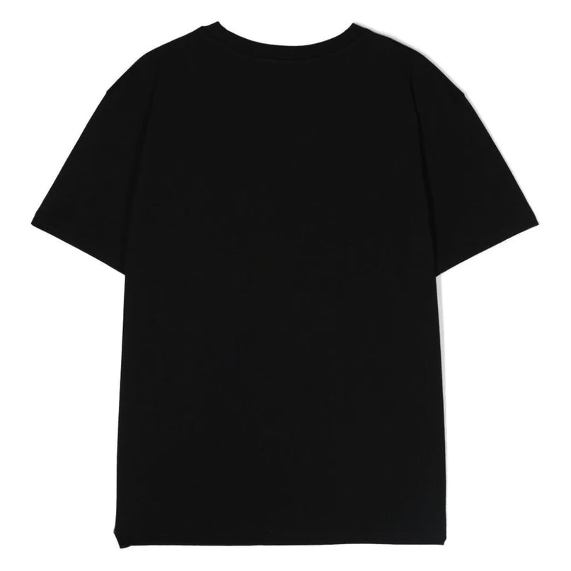 balmain-Black Cotton Graphic T-Shirt-bu8p31-z0057-930or