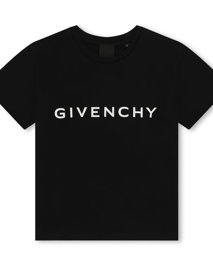 givenchy-h30074-09b-kg-Black Logo T-Shirt