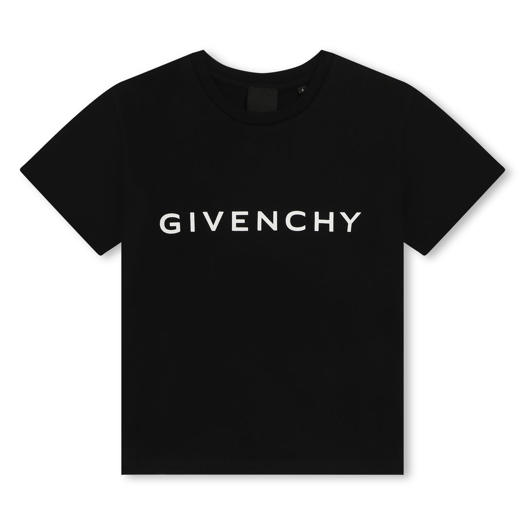 givenchy-h30074-09b-kg-Black Logo T-Shirt