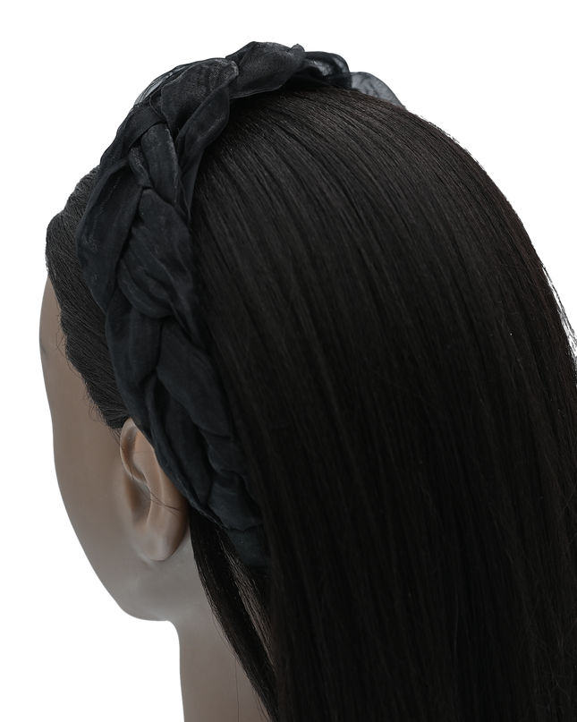 Multicolored Braided Tulle Headband