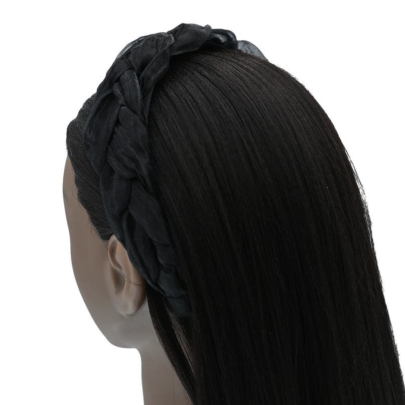 Multicolored Braided Tulle Headband