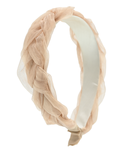 Multicolored Braided Tulle Headband