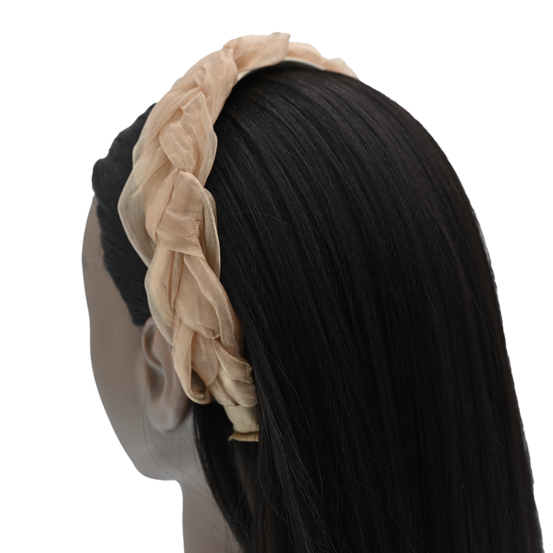 Multicolored Braided Tulle Headband