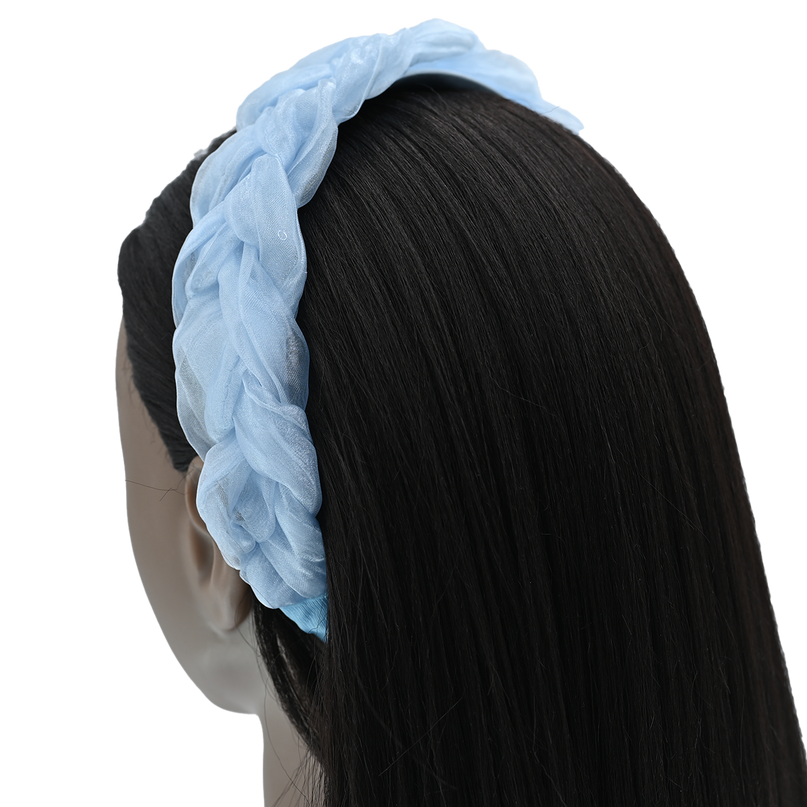 Multicolored Braided Tulle Headband