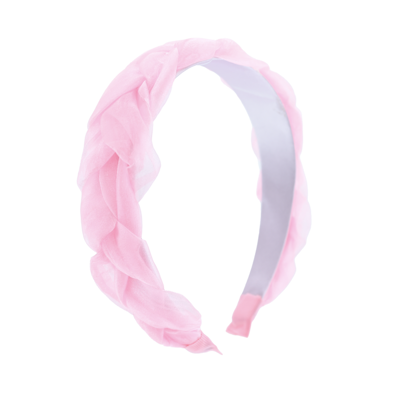 Multicolored Braided Tulle Headband