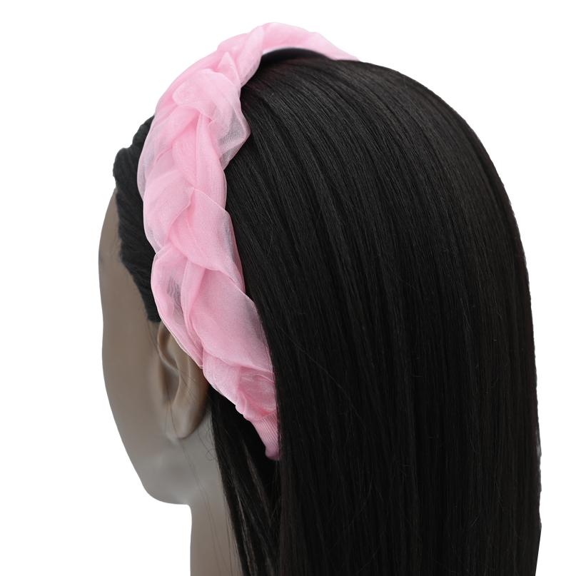 Multicolored Braided Tulle Headband