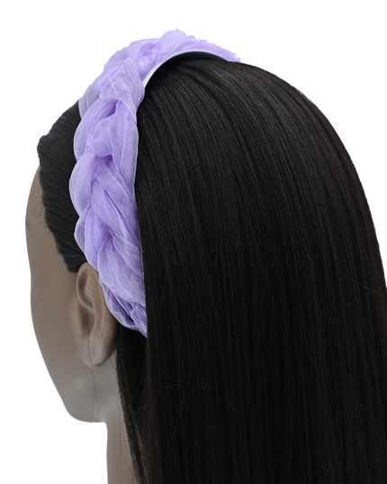 Multicolored Braided Tulle Headband