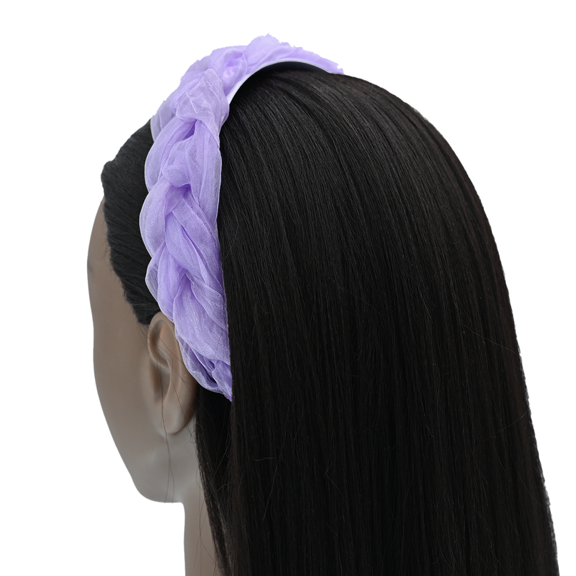 Multicolored Braided Tulle Headband