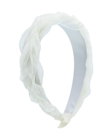 Multicolored Braided Tulle Headband