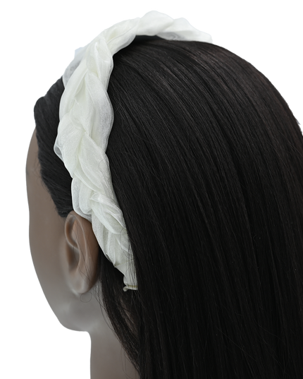 Multicolored Braided Tulle Headband