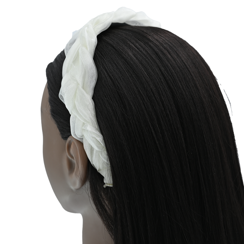 Multicolored Braided Tulle Headband