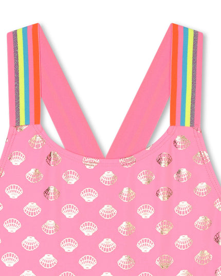 Pink Heart Print Swimsuit