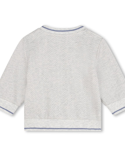 Grey Logo Cardigan Outfit