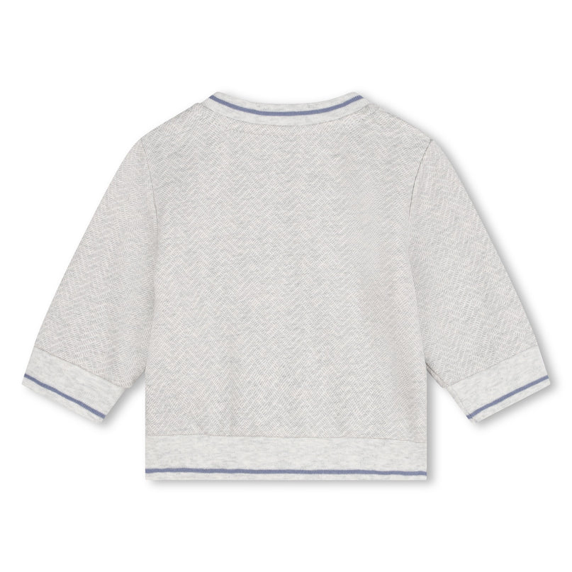 Grey Logo Cardigan Outfit