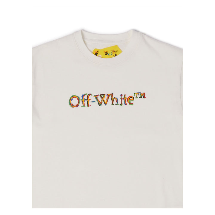 OFF-WHITE-OBAA002S24JER0050184-LOGO SKETCH TEE S/S WHITE MULTICOLOR
