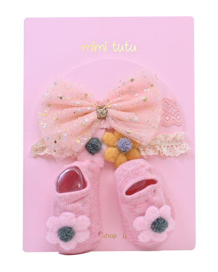Multicolor Flower and Bow Gift Set