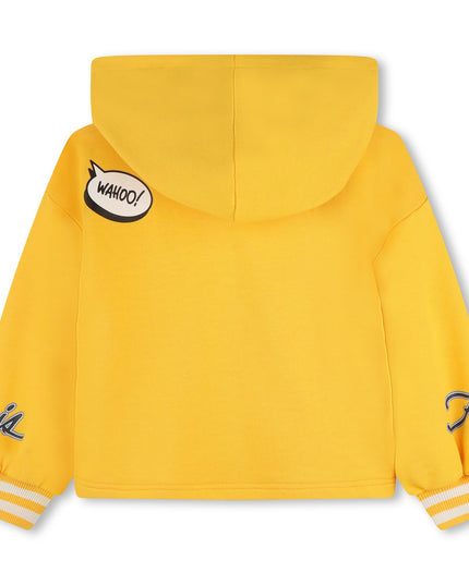 kenzo-k60240-536-kg-Yellow Hooded Sweatshirt