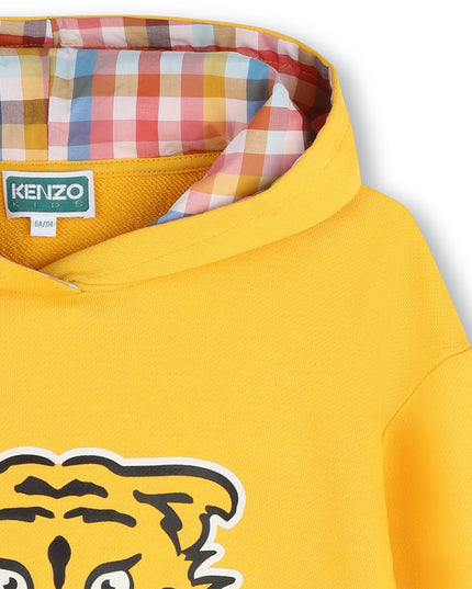 kenzo-k60240-536-kg-Yellow Hooded Sweatshirt