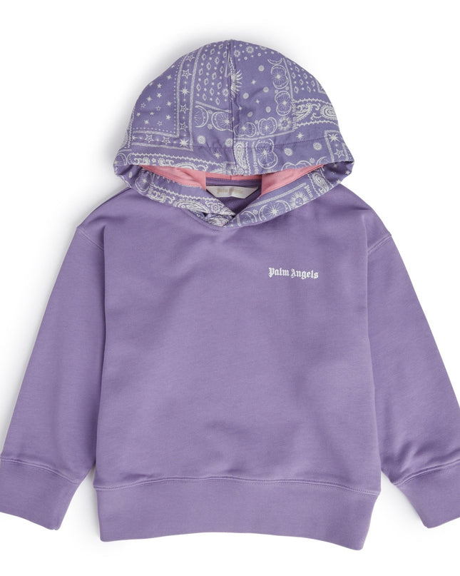 palm-angels-pgbb013s24fle0013601-Purple Logo Hooded Sweatshirt