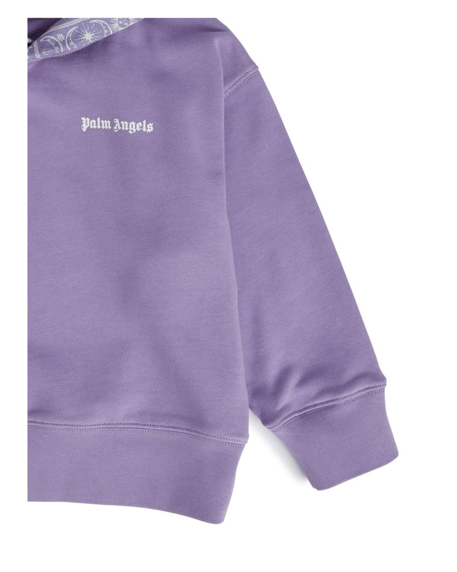 palm-angels-pgbb013s24fle0013601-Purple Logo Hooded Sweatshirt