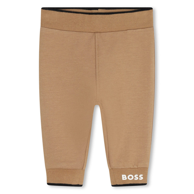 Beige Logo Tracksuit Outfit