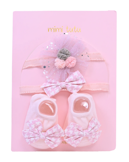 Pink Bow and Flower Gift Set