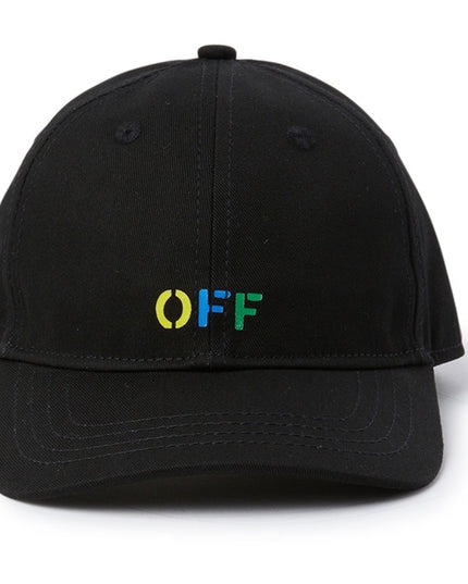 off-white-oblb002s24fab0011084-Black Logo Baseball Cap