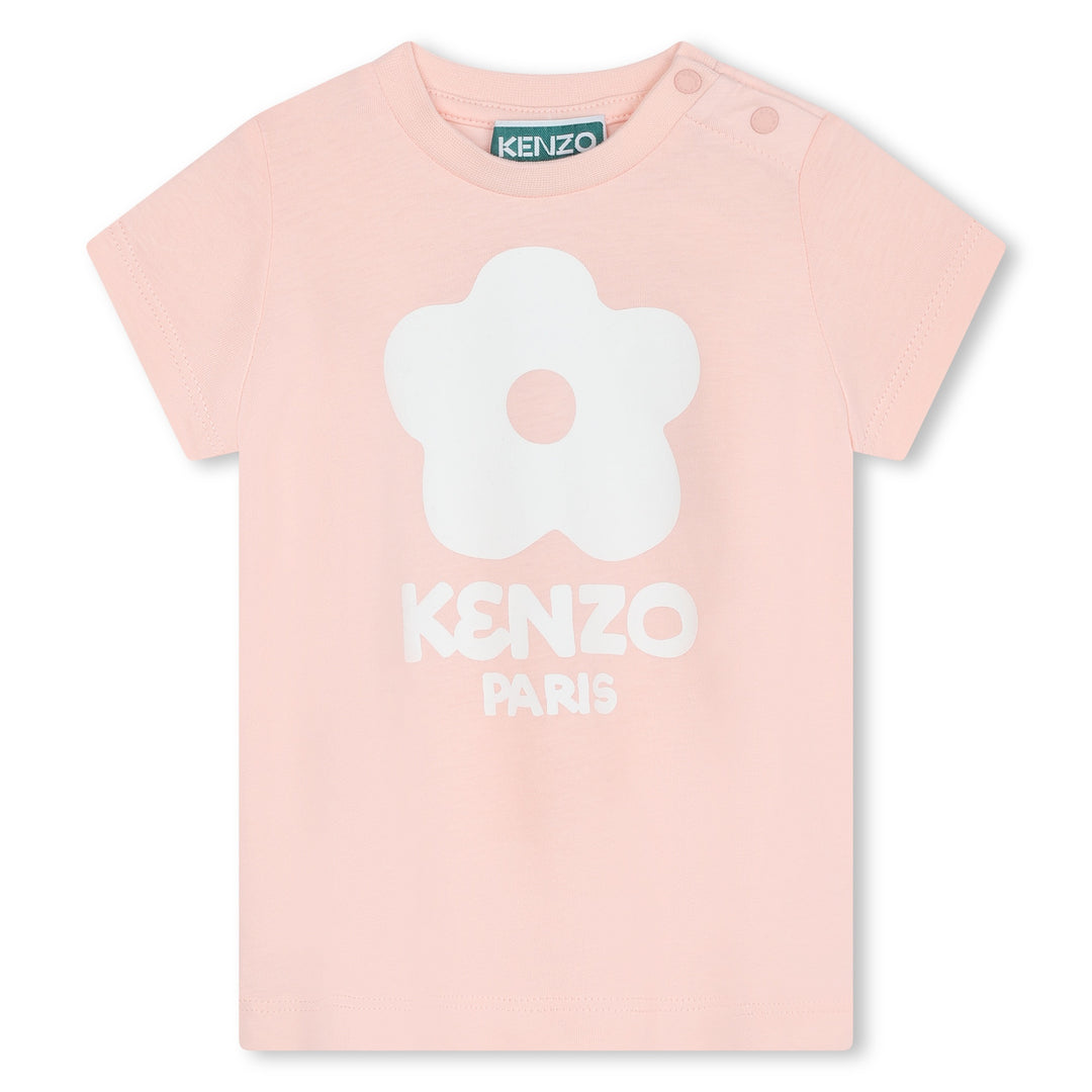 kenzo-k60126-46t-bg-Pink Cotton T-Shirt