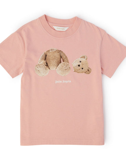 palm-angels-pgaa002c99jer0033060-Pink Bear Logo T-Shirt