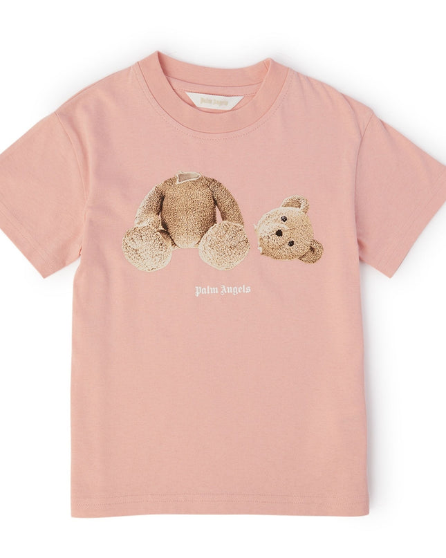 palm-angels-pgaa002c99jer0033060-Pink Bear Logo T-Shirt