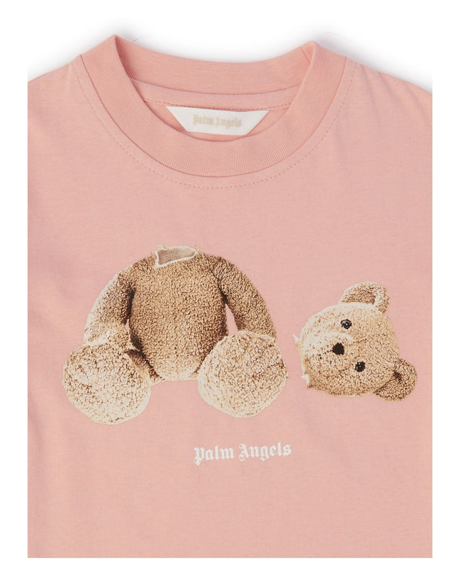 palm-angels-pgaa002c99jer0033060-Pink Bear Logo T-Shirt