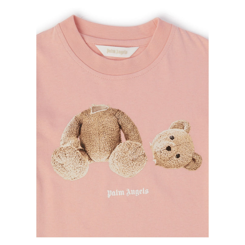 palm-angels-pgaa002c99jer0033060-Pink Bear Logo T-Shirt