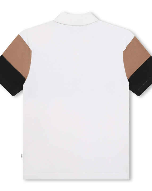 boss-j50707-10p-kb-White Short Sleeve Polo
