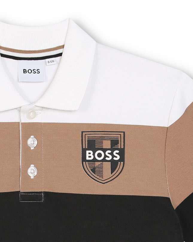 boss-j50707-10p-kb-White Short Sleeve Polo