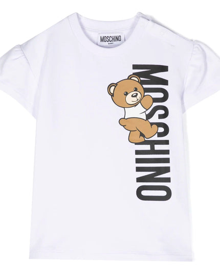 moschino-White Logo T-Shirt-mdv0b6-lda25-10101
