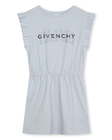 givenchy-h30046-771-kg-Pale Blue Flounced Dress