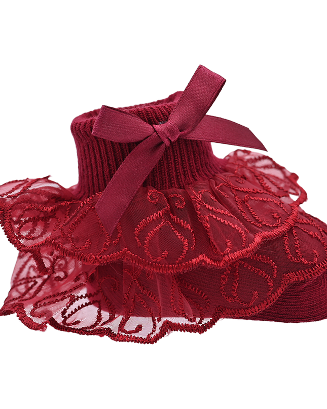 Laced Ribbon Bow Socks Set